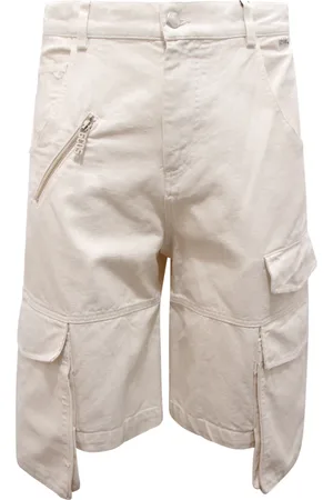 GCDS Homme, Shorts, Blanc, Taille: S Cargo Denim Shorts Off Ultracargo