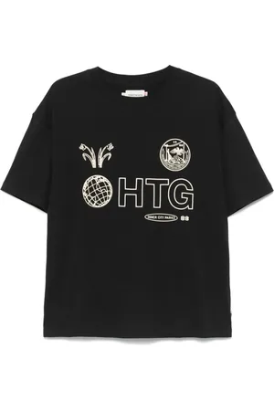 HONOR THE GIFT Homme, Tops, Noir, Taille: XL T-shirt Noir Col Rond avec Logo