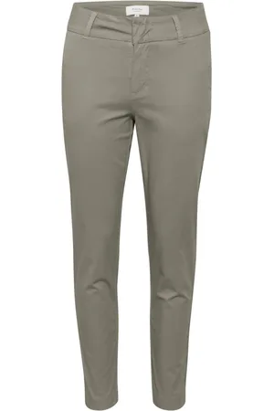 Part Two Femme, Pantalons, Vert, Taille: 42 FR Pantalon élégant straight-leg en Vetiver