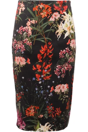 MARELLA Femme, Jupes, Multicolore, Taille: 38 FR Jupe Coton Fleurs Style Kiku