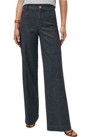Brooks Brothers Femme, Jeans, Bleu, Taille: 34 FR Pantalon en Denim Coupe Classique