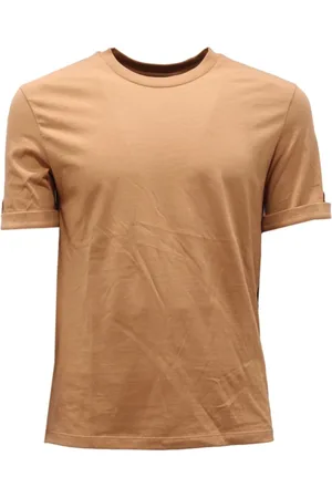 Neil Barrett Homme, Tops, , Taille: S Chemise Slim Fit en Coton Chameau/Blanc