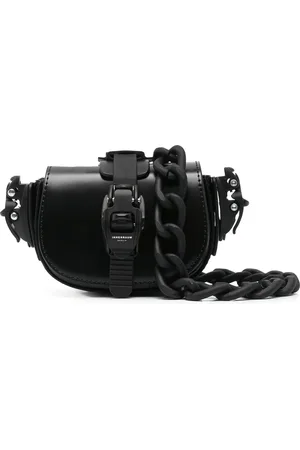Innerraum Homme, Sacs, Noir, Taille: ONE Size Sac Banane Noir avec Rabat et Fermeture Magnétique