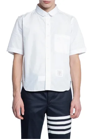 Thom Browne Homme, Chemises, Blanc, Taille: M Chemise blanche classique avec col rond
