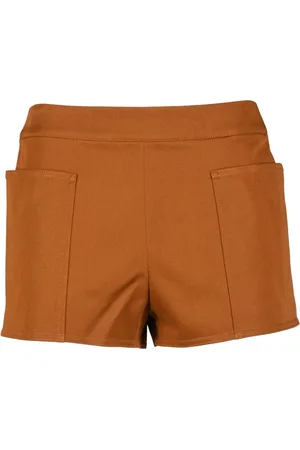 Max Mara Femme, Shorts, Brun, Taille: 34 FR Shorts taille haute avec fermeture éclair