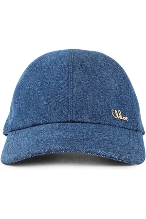 Chloé Femme, Accessoires, Bleu, Taille: S Denim Bleu Océan Iconique Visière Sangle