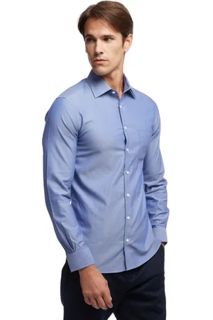 Brooks Brothers Homme, Chemises, Bleu, Taille: S Chemise habillée Soho, coupe extra-slim, non-repassage