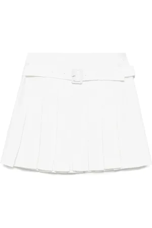 Shushu/Tong Femme, Jupes, Blanc, Taille: 38 FR Jupe Blanche avec Ceinture à la Taille