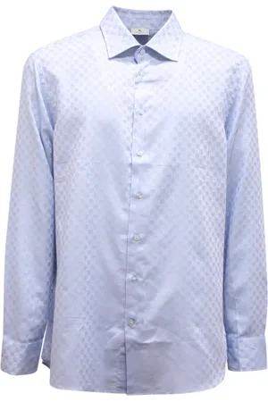 Etro Homme, Chemises, Bleu, Taille: M Chemise en Coton Made in Italy