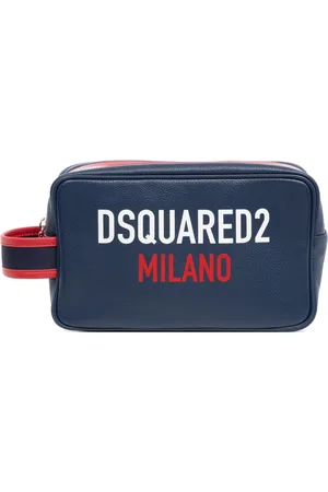 Dsquared2 Homme, Sacs, Bleu, Taille: ONE Size Trousse de toilette multicolore avec fermeture éclair