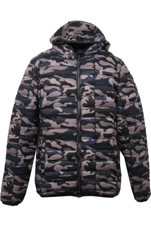Invicta Homme, Vestes, Multicolore, Taille: 2XL Veste camouflage en noir/bleu/tortue
