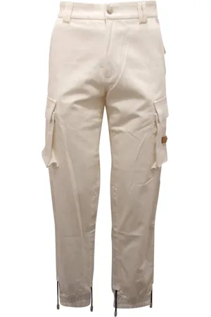 GCDS Homme, Pantalons, Blanc, Taille: S Pantalon Cargo Denim Made in Italy