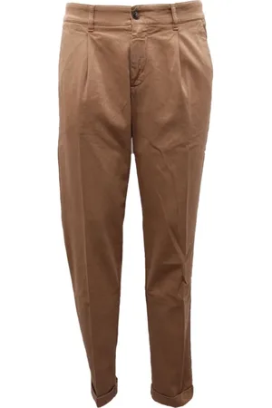 ELEVENTY Homme, Pantalons, Brun, Taille: W34 Pantalon en coton avec jambe pliée