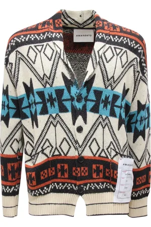 AMARANTO Amaránto, Homme, Pulls, Multicolore, Taille: S Pull en coton veste, fabriqué en Italie