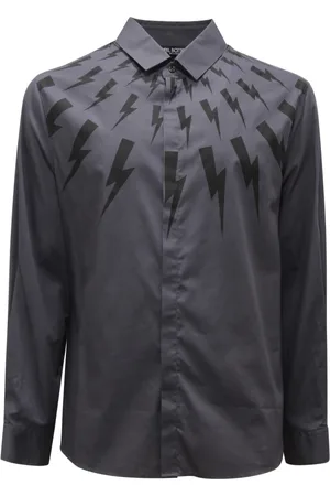 Neil Barrett Homme, Chemises, Gris, Taille: M Chemise Large Made in Italy
