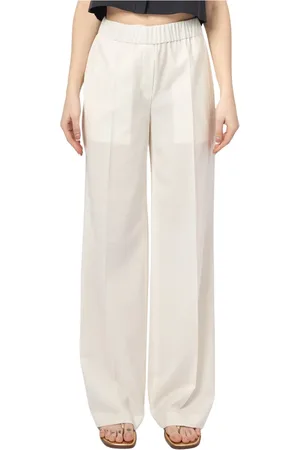 HUGO BOSS Femme, Pantalons, Blanc, Taille: 38 FR Pantalon large à coupe décontractée
