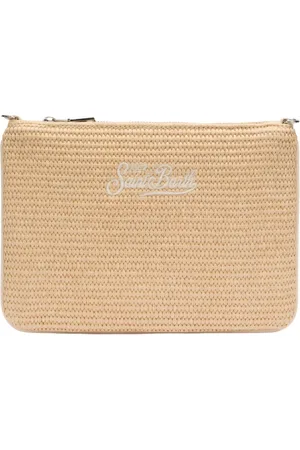 MC2 SAINT BARTH Femme, Sacs, , Taille: ONE Size Sac de Paille Parisien avec Logo Brodé