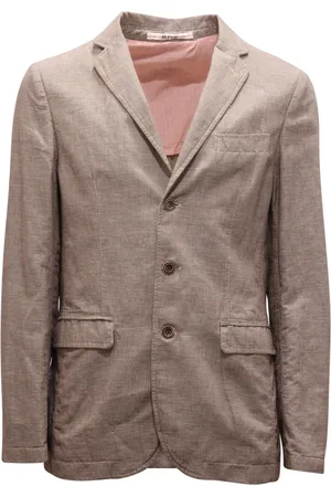 At.p.Co Homme, Vestes, Brun, Taille: M Veste Coton Lin Albi Style