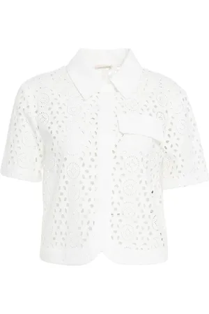 Liu Jo Femme, Blouses et Chemises, Blanc, Taille: 40 FR Chemise Blanche avec Détails Brodés