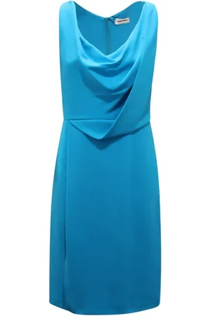 SANDRO FERRONE Femme, Robes, Bleu, Taille: 38 FR Robe Turquoise avec Fermeture Éclair Arrière