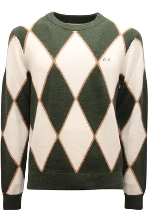 sun68 Homme, Pulls, Vert, Taille: M Pull en Laine Vert Foncé