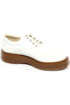 Hogan Homme, Chaussures, Blanc, Taille: 42 1/2 EU Chaussures à Lacets Untraditional Blanches