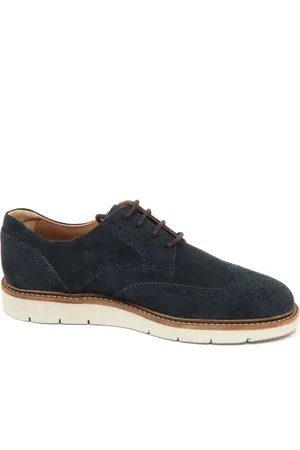 Hogan Homme, Chaussures, Bleu, Taille: 40 EU Derby en Daim, Fabriqué en Italie