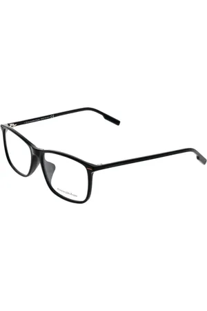 Ermenegildo Zegna Unisex, Accessoires, Noir, Taille: ONE Size Lunettes Optiques Noires Rectangle