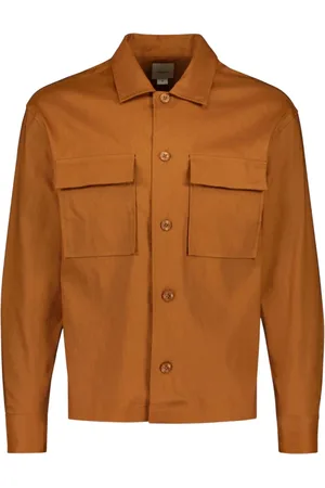 Calvin Klein Homme, Chemises, Brun, Taille: L Chemise Casual à Col Kent