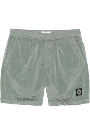 Stone Island Homme, Maillots de bain, Vert, Taille: L Vêtements de mer verts avec taille élastique