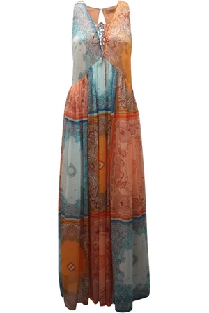 Twin-Set Femme, Robes, Multicolore, Taille: 36 FR Robe Bandana avec Fermeture Latérale