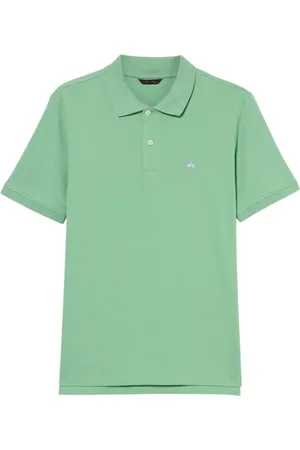 Brooks Brothers Homme, Tops, Vert, Taille: L Polo en Piqué de Coton
