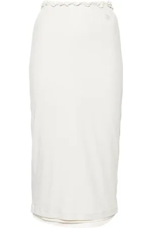 Jil Sander Femme, Jupes, Blanc, Taille: 40 FR Élégante Jupe Plissée pour Femmes