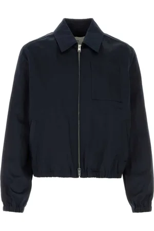 Ami Homme, Vestes, Bleu, Taille: S Veste en Coton Bleu Marine