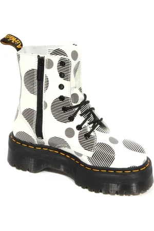 Dr. Martens Femme, Chaussures, Multicolore, Taille: 37 EU Anfibio Jadon White+Black Polka Dot Bottes