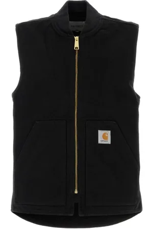 Carhartt Homme, Vestes, Noir, Taille: S Gilet Classique en Coton Noir pour Homme