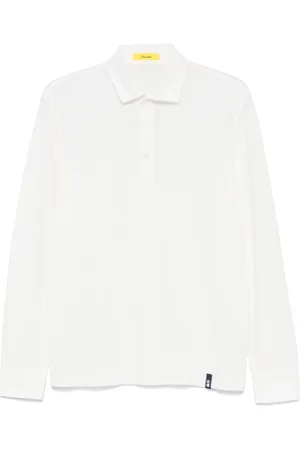 DRUMOHR Homme, Tops, Blanc, Taille: L Polo blanc à manches longues