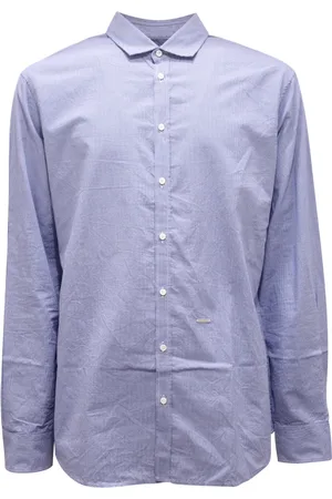 Dsquared2 Homme, Chemises, Bleu, Taille: 2XL Chemise Bleue Micro Motif