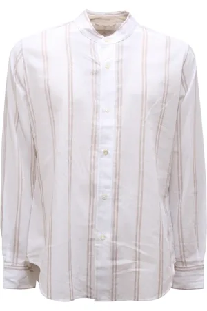 ELEVENTY Homme, Chemises, Blanc, Taille: L Chemise Style Coréen en Lin