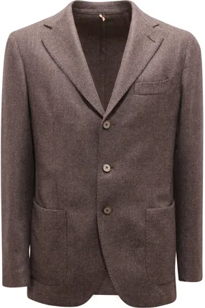 Biagio Santaniello Homme, Vestes, Brun, Taille: M Veste en laine de style classique