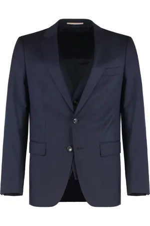 HUGO BOSS Homme, Costumes, Bleu, Taille: S Costume Trois Pièces en Laine