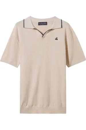 Brooks Brothers Homme, Pulls, , Taille: M Polo en maille gaufrée en coton avec col Johnny