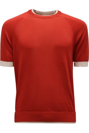 ELEVENTY Homme, Pulls, Rouge, Taille: S Tricot en Coton Fabriqué en Italie