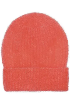 American Dreams Femme, Accessoires, Rouge, Taille: ONE Size Bonnet en Mohair Rouge Corail