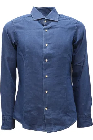 SONRISA Homme, Chemises, Bleu, Taille: S Chemise vintage en coton