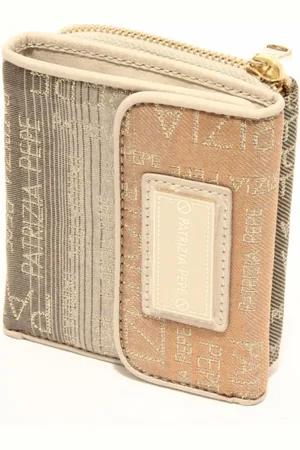 Patrizia Pepe Femme, Accessoires, Jaune, Taille: ONE Size Portefeuille Or Orange Jacquard avec Porte-monnaie Détachable