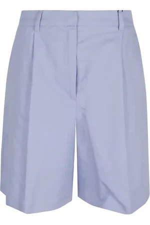 Max Mara Femme, Shorts, Bleu, Taille: 34 FR Shorts Bermuda en coton et lin