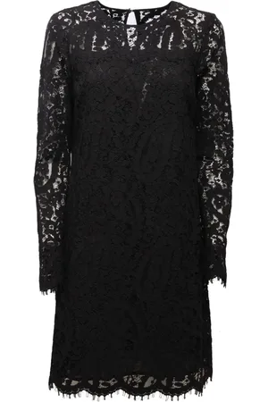Michael Kors Femme, Robes, Noir, Taille: 38 FR Robe Noire en Dentelle Brodée