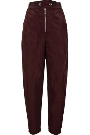 Elisabetta Franchi Femme, Pantalons, Rouge, Taille: 42 FR Pantalon femme à fermeture éclair et bouton