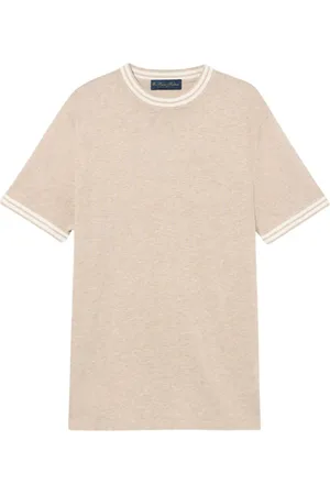 Brooks Brothers Homme, Pulls, , Taille: XL T-shirt en coton et lin